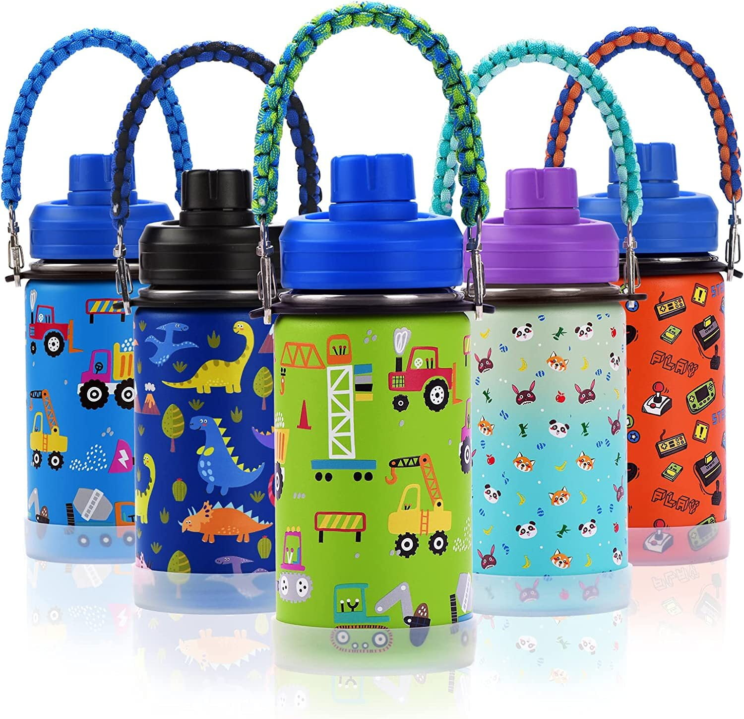  Volhoply 16 OZ Kids Water Bottle Bulk 2 Pack,Insulated