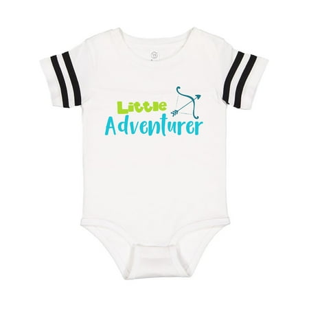 

Inktastic Little Adventurer Bow And Arrow - Blue Green Gift Baby Boy Bodysuit