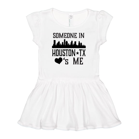 Inktastic Houston Texas Someone Loves Me Skyline Girls Baby Dress