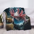 thumbnail image 3 of Fuzoiu Bubbles Axolotl Fantasy Print Flannel Blanket,Throw Blanket,Flannel Home Decor,Fleece Bed Blankets,Cozy Soft Blanket for Bed, Sofa, Camping, and Travel-40"x30", 3 of 6