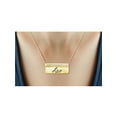 thumbnail image 3 of JewelersClub What's Your Sign? 14K Gold Over Silver Leo Engraved Zodiac Nameplate Necklace, 3 of 4