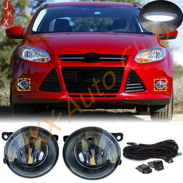 For 2012-2014 Ford Focus u Pair Front Bumper LED Fog Lights W/Wiring Switch Kit