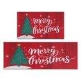 thumbnail image 1 of Christmas Kitchen Rug Set of 2 Non Slip Kitchen Mats for Floor,Merry Christmas Triangle Tree Kitchen Rugs and Mats for Bathroom,Room Cooking (47x17+30x17in), 1 of 6