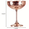 thumbnail image 3 of QUTETN 304 Stainless Steel Carved Martini Glass, Martini Glass, Tall Glass, Cocktail Glass, 9.13oz Champagne Glass, Plating Tall Saucer Glass, Copper Glass, 3 of 4
