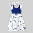 thumbnail image 3 of PatPat Family Matching Allover Feather Print Belted Cami Dresses and Short-sleeve Spliced Tee Sets, 3 of 10