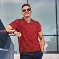 thumbnail image 5 of Daiia Vintage Burgundy Pattern Men’s Polo Shirts,Solid Deck Shirt,Classic Fit, Breathable Cotton Polo for Casual and Sport Wear-X-Large, 5 of 7