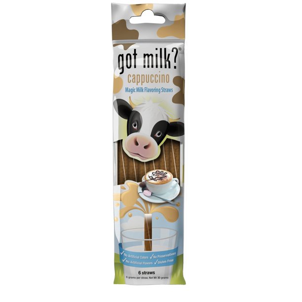 Got Milk? Magic Milk Cappuccino Flavoring Straws, 0.16 Oz., 6 Count