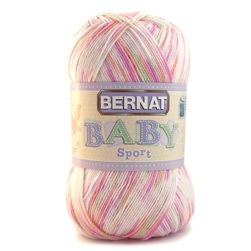 Bernat Baby Sport Ombre Yarn, Tiny Tulips, 8.5oz(240g), Light, Acrylic