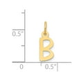 thumbnail image 3 of 14k Yellow Gold Small Slanted Block Initial B Charm, 3 of 4