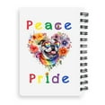 thumbnail image 2 of Peace Love Pride Bulldog with Rainbow Sunglasses LGBT LGBTQ+ Spiral Bound Journal Dog Lover Gifts Idea 5x7in Spiral Notebook - 01004, 2 of 5