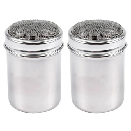 

2X Silver Stainless Steel Mesh Tube Type Dusters Dusting Salt Shaker Spice Jar