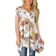 thumbnail image 1 of Moda mujer verano manga corta estampado floral pulóver blusa casual tops Fridja  hjk3876, 1 of 5