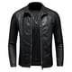 thumbnail image 4 of Chaqueta de cuero con cuello alto Chaqueta de moda para hombre Chaqueta de cuero de primavera Chaqueta ajustada y atractiva para primavera y otoño para hombre, 4 of 5