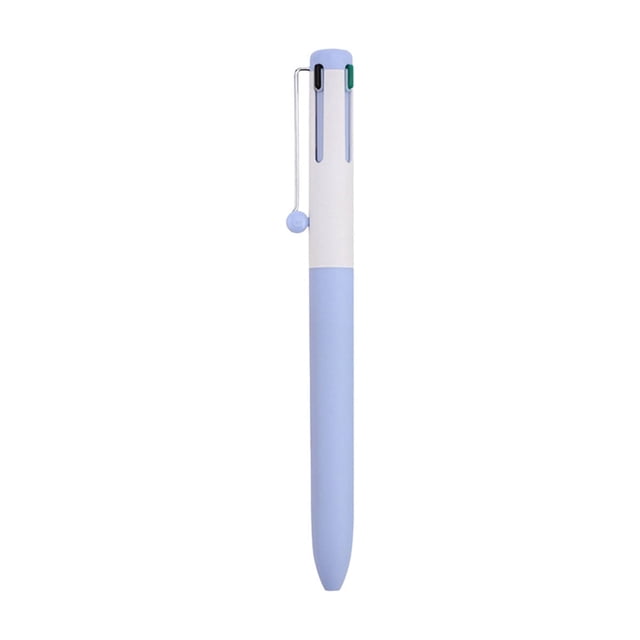 Blue 4-Color Push Button Gel Pen 0.5Mm Stylish Student Pen With Blue Ink Plastic For Office Writing School Supplies