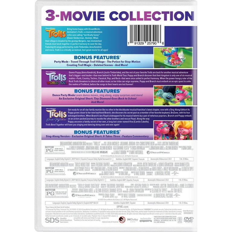 Trolls 3-Movie Collection (Blu-ray + Digital Copy)