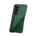 thumbnail image 3 of SaniMore for Samsung Galaxy S23 Ultra Case, PU Leather Skin & Rugged PC Backplane Card Slots [Up to 2] Shockproof Anti-fall Flip Kickstand Slim Lightweight Business Shell for Galaxy S23 Ultra, Green, 3 of 6