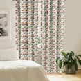 thumbnail image 2 of Ambesonne Christmas Curtains, Poinsettia Flower, Pair of 28"x84", Multicolor, 2 of 5