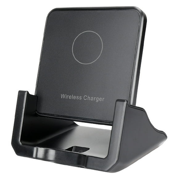 El cargador de teléfono inalámbrico 1PC cargue rápidamente el cargador de teléfono inalámbrico QI (Negro)