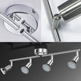 thumbnail image 2 of Indoor Led Track Lighting Kit, Matt Nickel Finish 4-Way Ceiling Spotlights with Multi-angle Illumination, Perfect for Creating a Romantic Atmosphere, 2 of 5