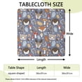 thumbnail image 2 of Cute Hedgehogs and Forest Animals Pattern Square Fitted Tablecloth with Elastic Edge,Square Table Cover,Washable Elastic Table Cover for Home Kitchen Party Decor 36"x36", 2 of 6