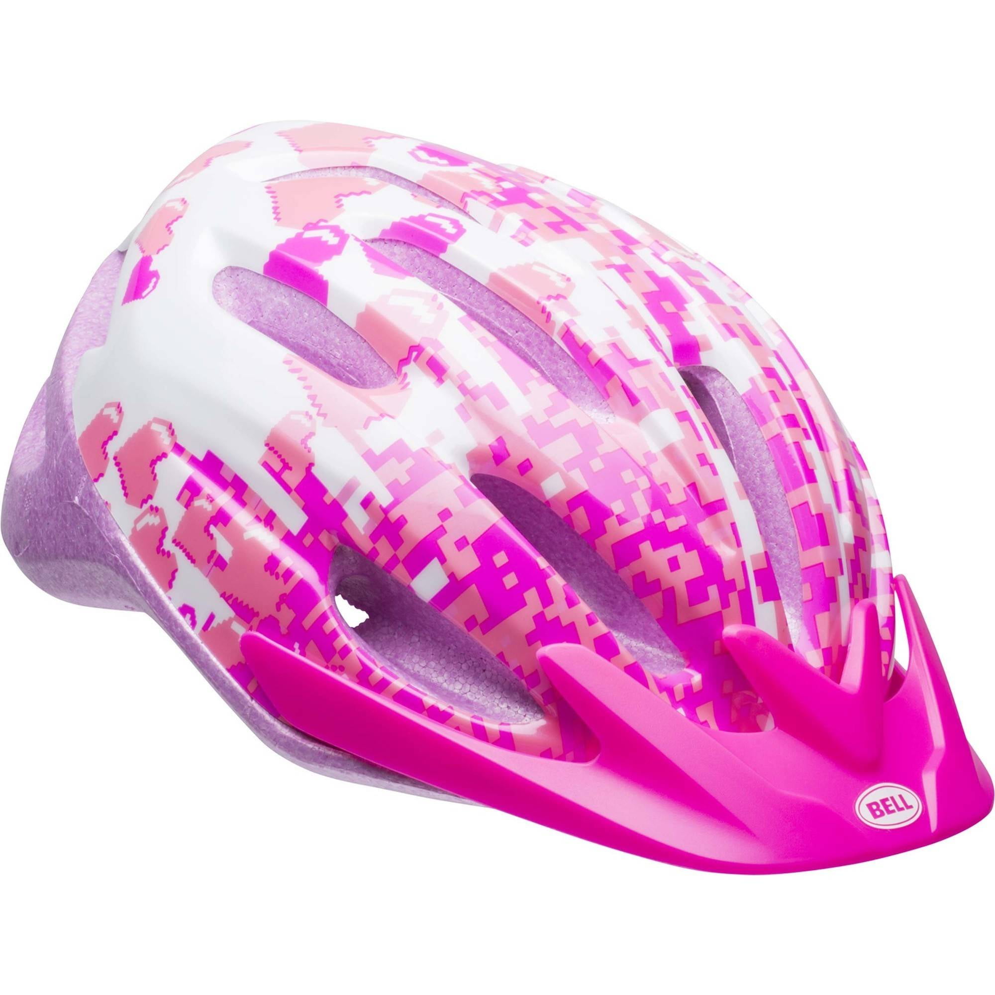 girls pink bike helmet