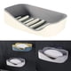 thumbnail image 3 of Soporte de plástico para guardar s de jabón con drenaje de doble capa, autoadhesivo para baño, cocina, sa de , mantener el jabón seco Gris Macarena jabonera de pared, 3 of 7