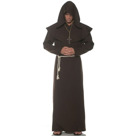 Brown Monk Robe Men's Adult Halloween Costume