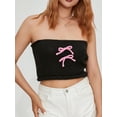 thumbnail image 3 of Coduop Women Knitted Crop Tube Vest Sleeveless Ribbed E-girl Slim Fit Cami Tops, 3 of 6