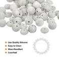 thumbnail image 3 of Uxcell 50Pcs Marble-colored Silicone Beads 12mm Round and Lentil for Pen Bracelet Necklace Keychain DIY, 3 of 6