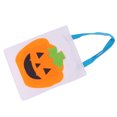 thumbnail image 4 of Bolsa De Caramelos De Vacaciones Para Niños, Bolsa De Asas Hermosa Para Niñas Para Niños Para Fiestas De Disfraces Para Fiestas De Caramelos De Vacaciones Para Niños ZAQW Calabaza blanca con hojas verdes, 4 of 8