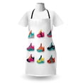 thumbnail image 3 of Running Apron, Arrangement of Gym Shoes Sneakers Trainers Set Footwear Colorful Pattern Shoelaces, Unisex Kitchen Bib with Adjustable Neck for Cooking Gardening, Adult Size, Multicolor, by Ambesonne, 3 of 4