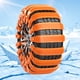 thumbnail image 4 of Cadenas de nieve antideslizantes Cadena antideslizante para neumáticos de TPU Dureza fuerte para camiones todoterreno (8 piezas naranja), 4 of 6