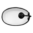 thumbnail image 4 of Foreside Home & Garden White Black Rim Enamel Antique Bathtub Soap Dish, 4 of 8