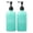 Light Blue, variant on 2pcs 13.5 oz Glass Soap Dispenser, Hand Press Hand Sanitizer Dispenser Bottle, Skin Care Body Wash Storage Bottle, Reusable, Purple
