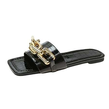 

Sngxgn Maria-2 Clear Chunky Block High Heels for Women Transparent Strappy Open Toe Shoes Heels for WomenHouse Slippers For Women Black 6.5