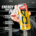 thumbnail image 3 of C4 Performance Energy Drink, Variety Pack of Hawaiian Fruit Punch Juicy Red & Cherry Popsicle Flavors, Zero Sugar, 6 Pack (16 fl oz Cans), 3 of 10