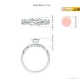 thumbnail image 4 of ANGARA Natural Princess-Cut Diamond Ring with Scrollwork in 14K White Gold for Women (Size-4.7mm| Color-H| Clarity-SI2) | April Birthstone, Anniversary, Jewelry Gift for Women | Natural Diamond Ring, 4 of 8