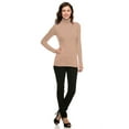 thumbnail image 3 of Vivian's Fashions Top - Turtle Neck Top (Beige, Small), 3 of 3