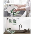 thumbnail image 5 of St. Patrick's Day Kitchen Dish Towels for Drying Dishes Set of 3, Green Shamrock Gnomes Gold Coin Spring Waffle Weave Microfiber Hand Tea Bathroom Towels Quick Dry & Absorbent Towel 12x12, 5 of 7