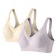 thumbnail image 1 of Mujeres Color Sólido Cuatro Filas Ajustable Inalámbrico Sujetador Levantamiento Reunión Diseño Plegable Comodidad Uso Diario, Ropa Interior Y Sujetadores de las Mujeres, 1 of 9