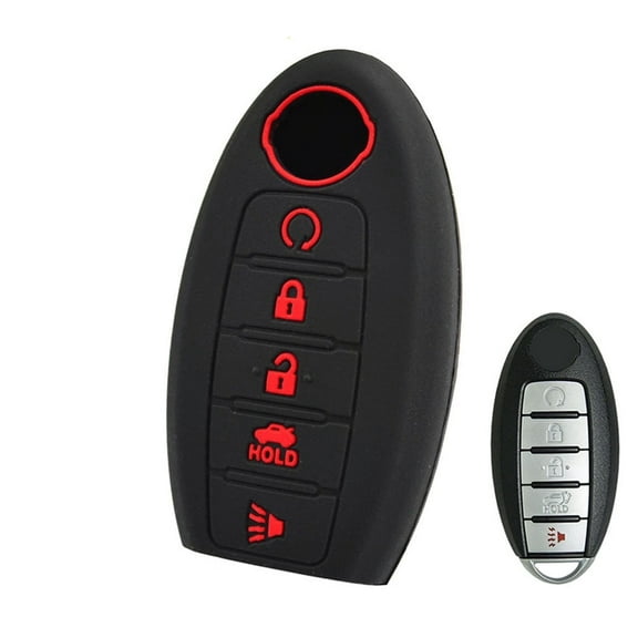 DON'T TOUCH MY KEY  Silicone Remote Key Fob Cover Case for Nissan Altima Sentra Rogue 5 Button
