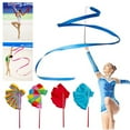 thumbnail image 3 of 2M/4M Colorful Gym Ribbon Dance Ribbon Rhythmic Art Gymnastic Ballet Streamer Twirling Rod Stick For GYM Training, 3 of 7