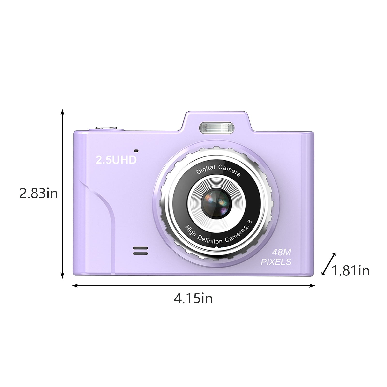 Yarino Digital Cameras for Photography Adults Digital Cameras 2.8-inch 4800W High-definition Large Screen 8X Digital Zoom Capables Of Photos Small Digital Motion Cameras,Purple