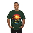 thumbnail image 6 of Unisex Heavy Cotton T-Shirt Perfect Beach Sunset w/ Waves 036, 6 of 8