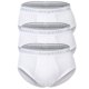 thumbnail image 1 of bugatti calzoncillos hombre, pack de 3 - costilla fina, bragueta, algodón, unicolor Blanco L (Large), 1 of 3