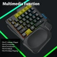 thumbnail image 3 of One Handed Gaming Keyboard 35 Keys Waterproof Wide Palm Rest Black Single Handed Keyboard For Computer Mobile Games,35 Keys Gaming Keyboard,K13 Gaming Keypad, 3 of 6