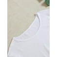 thumbnail image 4 of Women's Soft & Stylish Black T-Shirt with Sparkling Bow & Floral Embossing - Short Sleeve, Round NecCamisetas para mujer, lindas camisetas con estampado gráfico, de manga corta, estilo casual, para ve, 4 of 7