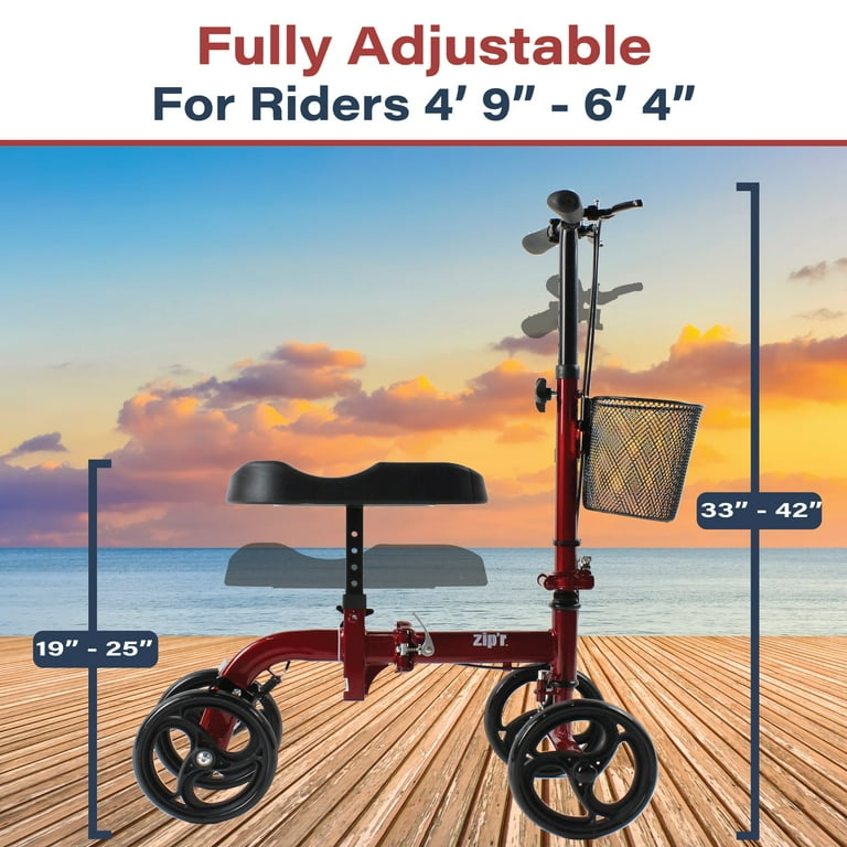 Zipr Pathfinder- Adjustable Medical Knee Scooter for Broken Zipr Pathfinder- Adjustable Medical Knee Scooter for Broken
