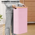 thumbnail image 6 of SpaceAid Slim Laundry Hamper with Lid, 65L Narrow Tall Clothes Basket Bin, Pink, 6 of 6