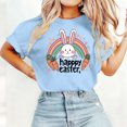 thumbnail image 4 of Camisetas de Manga Larga de las Mujeres, Impresión de Pascua Suelto Casual Cuello Redondo Suéter, 4 of 7